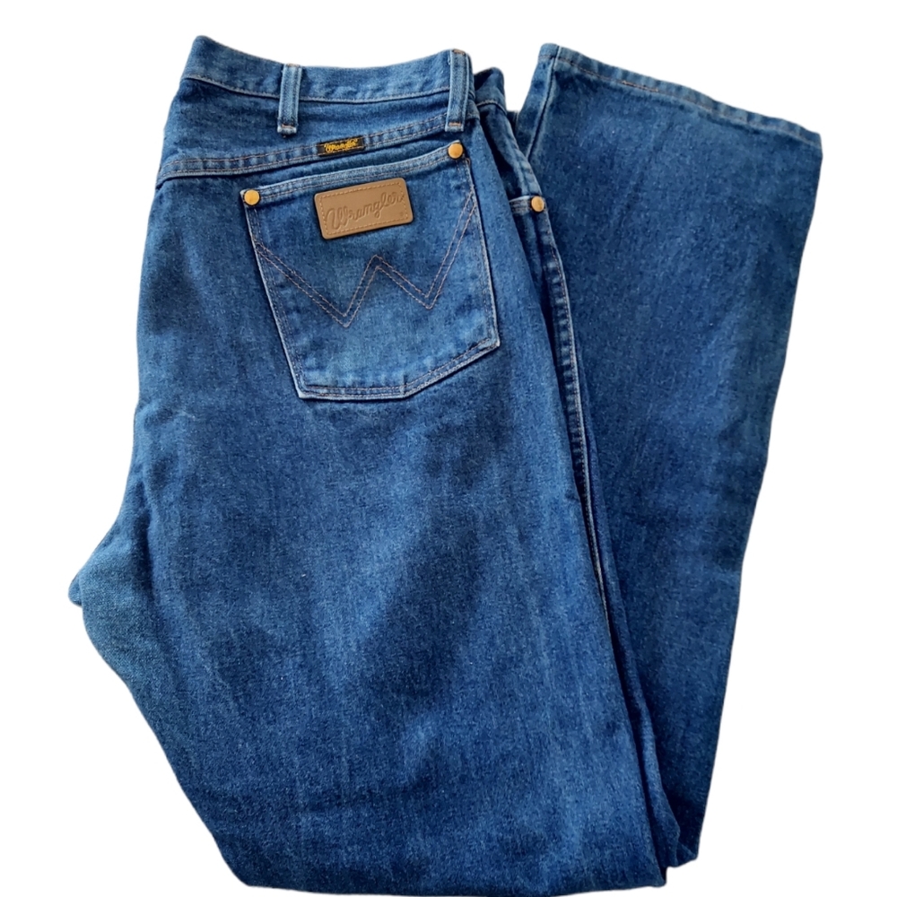 Vintage Wrangler Denim Jeans 38x32 Cotton Retro Cowboy Western Rodeo Equestrian